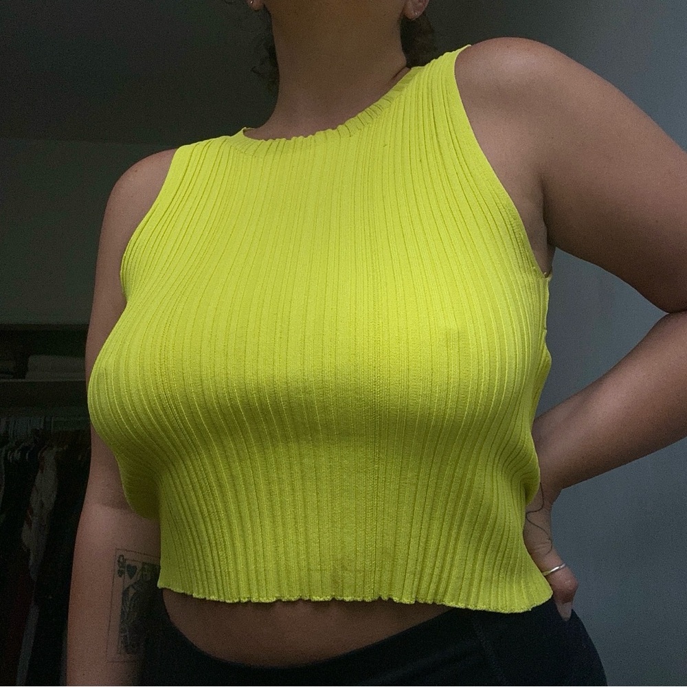 ZARA Ribbed Open Back Tank